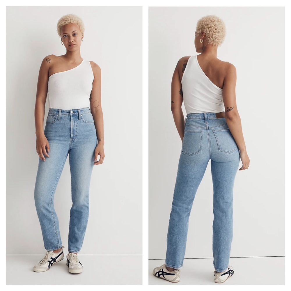 Madewell The Curvy Perfect Vintage Straight Jean in Ferman Wash